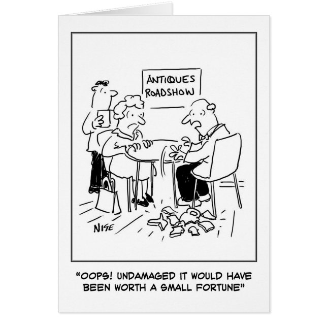 Antiques Desaster Greetings Card (Vorne)