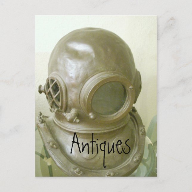 Antiques Postcard Vintager Helm Postkarte (Vorderseite)