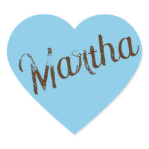 Antiquierte Heart Stickers (Sky Blue & Copper)