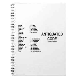 Antiquierter Kodex (Internationaler Morsenkodex) Notizblock