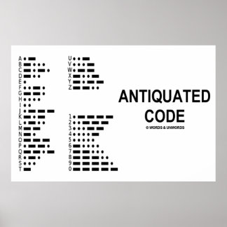Antiquierter Kodex (Internationaler Morsenkodex) Poster