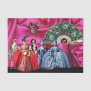 ANTIQUITALIENISCHE PUPPEN,MASQUERADE-PARTY-MASKEN SEIDENPAPIER