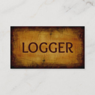 Antiquität Holzfäller Visitenkarte