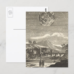 Antiquität Renaissance-Mond von Allain Mallet Postkarte