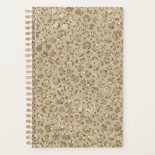 Antiquitäten Gold Glitzer Leopard Print       Planer