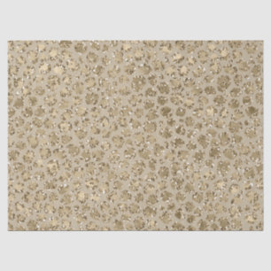 Antiquitäten Gold Glitzer Leopard Print      Seidenpapier
