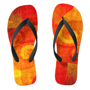 Antiquitäten-Grunge - orangefarben Flip Flops
