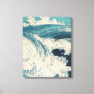 Antiquitäten Japanisch Blue Waves Ocean Print Leinwanddruck