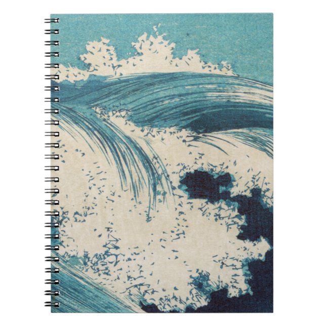 Antiquitäten Japanisch Blue Waves Ocean Print Notizblock (Vorderseite)