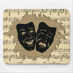 Antiquitäten Musik und Theatermasken Mousepad