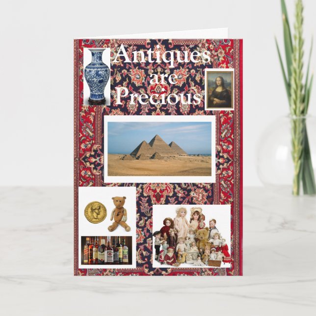 Antiquitäten sind wertvolle Geburtstagskarte Karte (Vorderseite)