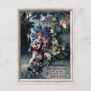 Antiquitäten-Spielzeugwarenhaus-Werbung Postkarte