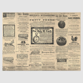 Antiquitäten Vintages Gartenbau Ephemera Sepia Seidenpapier