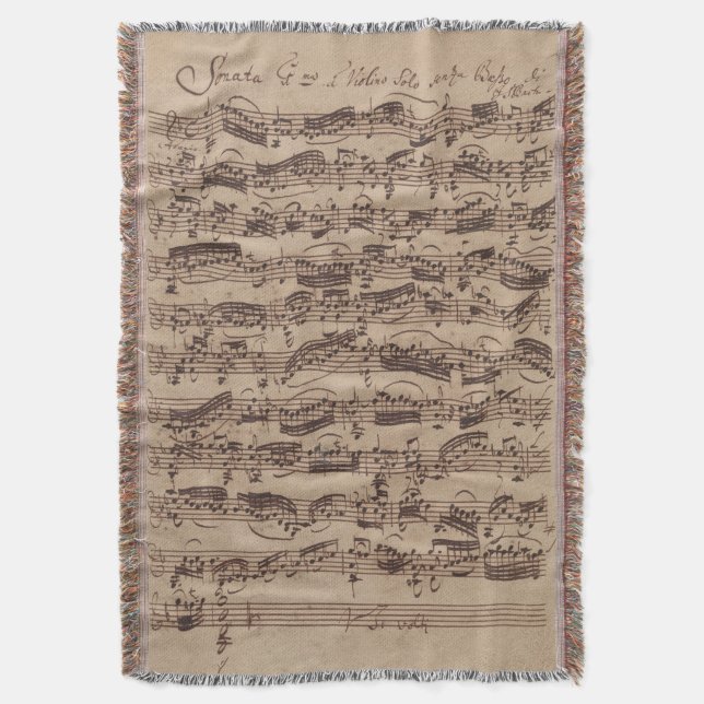 Antiquitätenblatt Musik Bach Manuskript Decke (Vorderseite Vertikal)