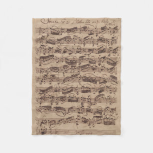 Antiquitätenblatt Musik Bach Manuskript Fleecedecke