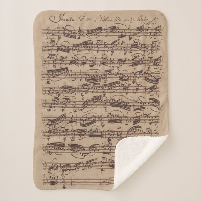 Antiquitätenblatt Musik Bach Manuskript Sherpadecke (Vorderseite)