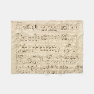 Antiquitätenblatt Musik Chopin Manuskript Fleecedecke