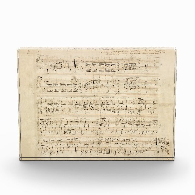 Antiquitätenblatt Musik Chopin Manuskript Fotoblock (Vorderseite)