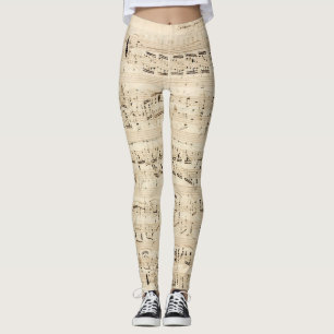 Antiquitätenblatt Musik Chopin Manuskript Leggings