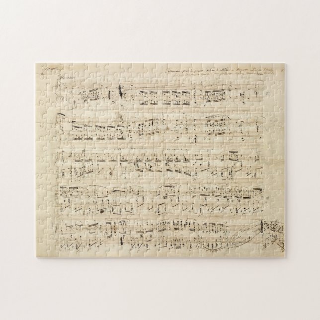 Antiquitätenblatt Musik Chopin Manuskript Puzzle (Horizontal)
