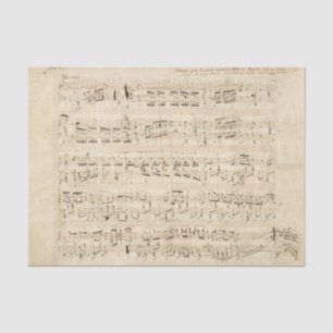 Antiquitätenblatt Musik Chopin Manuskript Seidenpapier