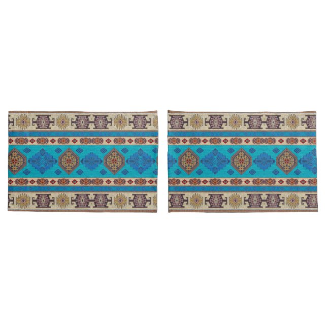Antiquitätenblau Türkischer Kilim Tepet Rug Kissenbezug (Rückseite-Set)