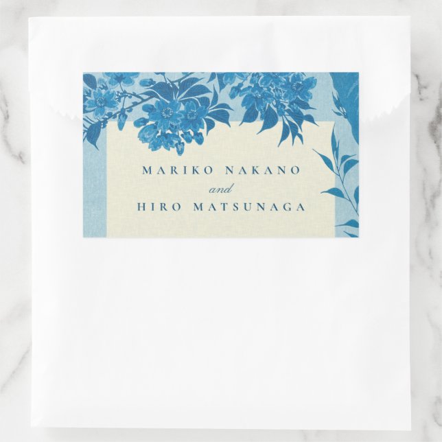 Antiquitätenblossom Rechteckiger Aufkleber (Tasche)