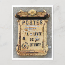 Antiquitätenbriefkasten in Frankreich Postkarte