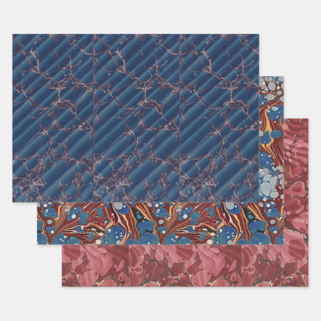 Antiquitätenbuch marmoriert geschenkpapier set (Set)