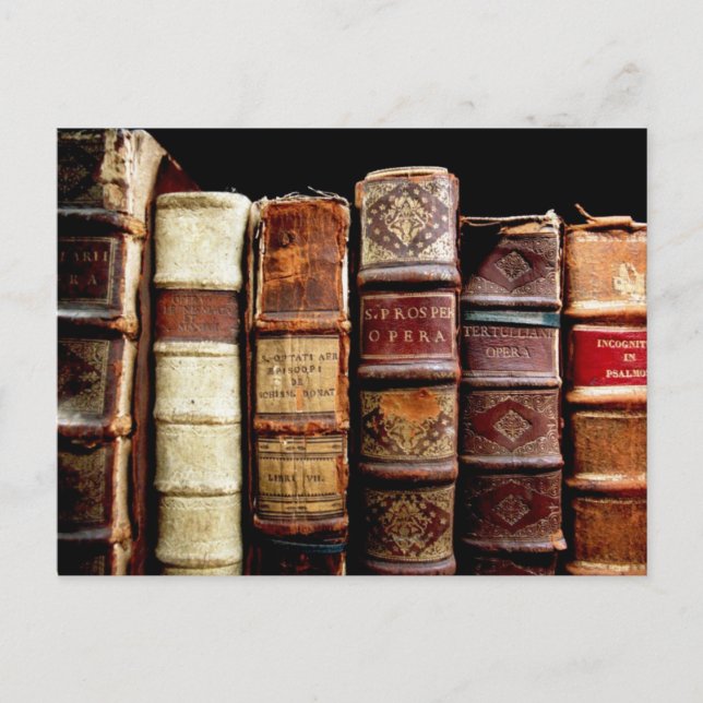 Antiquitätenbücher aus dem 18. Jahrhundert Postkarte (Vorderseite)