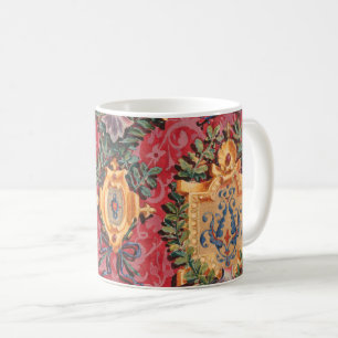 Antiquitätendekoration französisches Blumenmuster Kaffeetasse