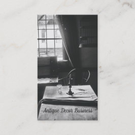 Antiquitätendekoration Räume Tischfenster rustikal Visitenkarte