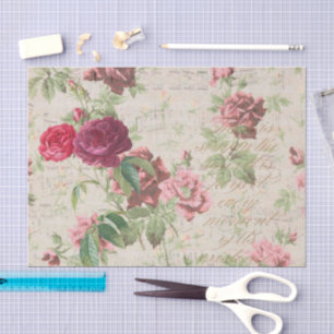 Antiquitätendekoupage & Gewebepapier dunkelrosa Ro Seidenpapier