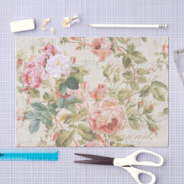 Antiquitätendekoupage & Gewebepapier rosa Rose Seidenpapier