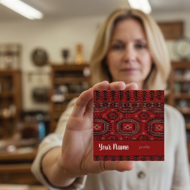 Antiquitätendesign Quadratische Visitenkarte (Von Creator hochgeladen)