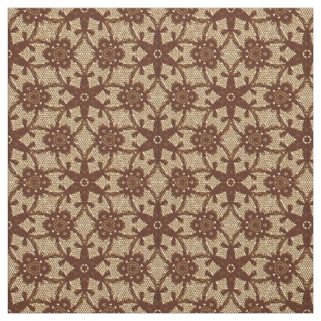 Antiquitätendruck - Schokolade und Beige Stoff (Muster)