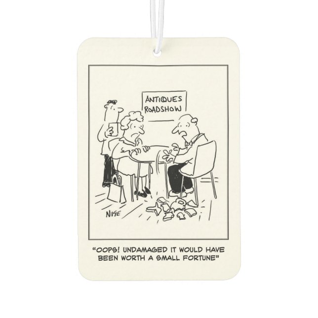 Antiquitätenexperte lässt einen wertvollen Gegenst Autolufterfrischer (Rückseite)