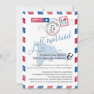 Antiquitätenflugzeug nur verheiratet Post Empfang Einladung