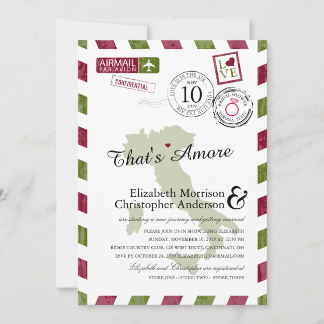 Antiquitätenflugzeug Verona Italien | Brautparty Einladung (Vorderseite)