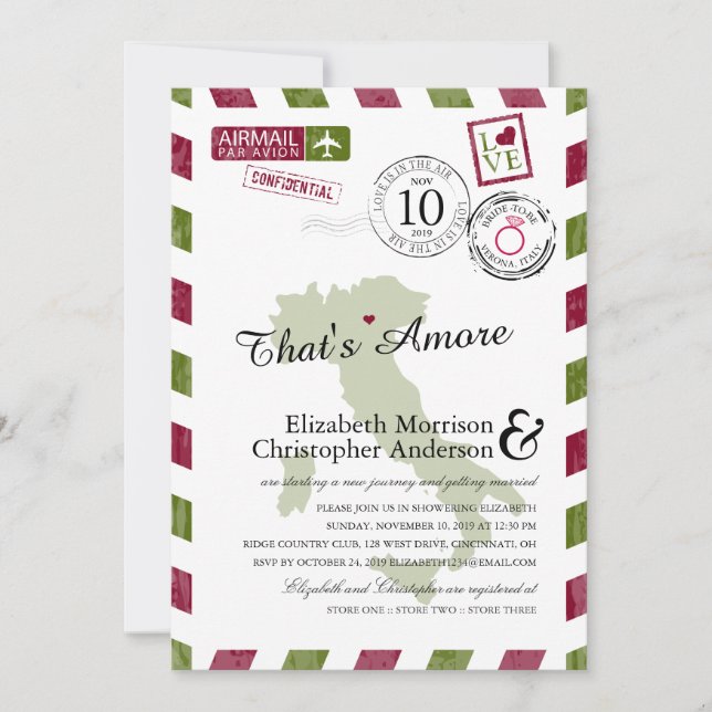 Antiquitätenflugzeug Verona Italien | Brautparty Einladung (Vorderseite)