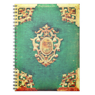 Antiquitätengebirge und viktorianische Grüne Notizblock