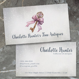 Antiquitätengeschäft, eleganter Vintager Messingsc Visitenkarte