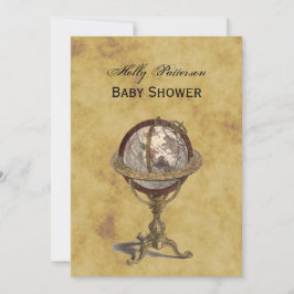 Antiquitätenglobe, störende BG / Babydusche Einladung