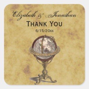 Antiquitätenglocke, bedrückte BG-Umschlag Aufklebe Quadratischer Aufkleber