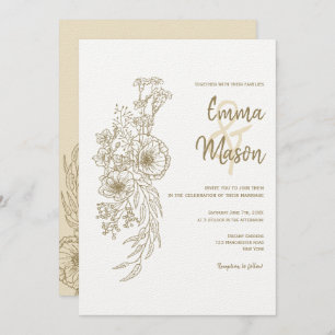 Antiquitätengold Kontur Einladung