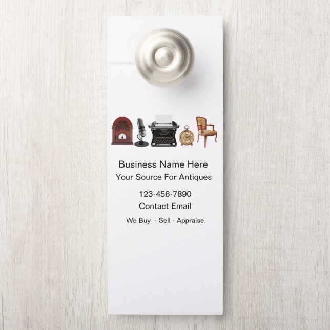 Antiquitätenhändler Einzelhandelsbewertungsaktion Türanhänger (Auf Knauf)