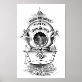 Antiquitätenhelm nautisch poster