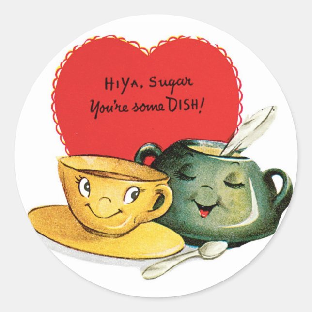 Antiquitätenherz Runder Aufkleber (Vorderseite)