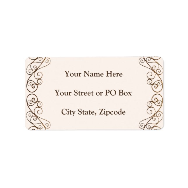 Antiquitätenhochzeit Adressaufkleber (Vorne)