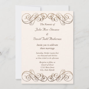 Antiquitätenhochzeit Einladung